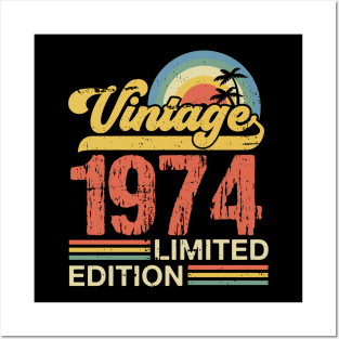 Retro vintage 1974 limited edition Posters and Art